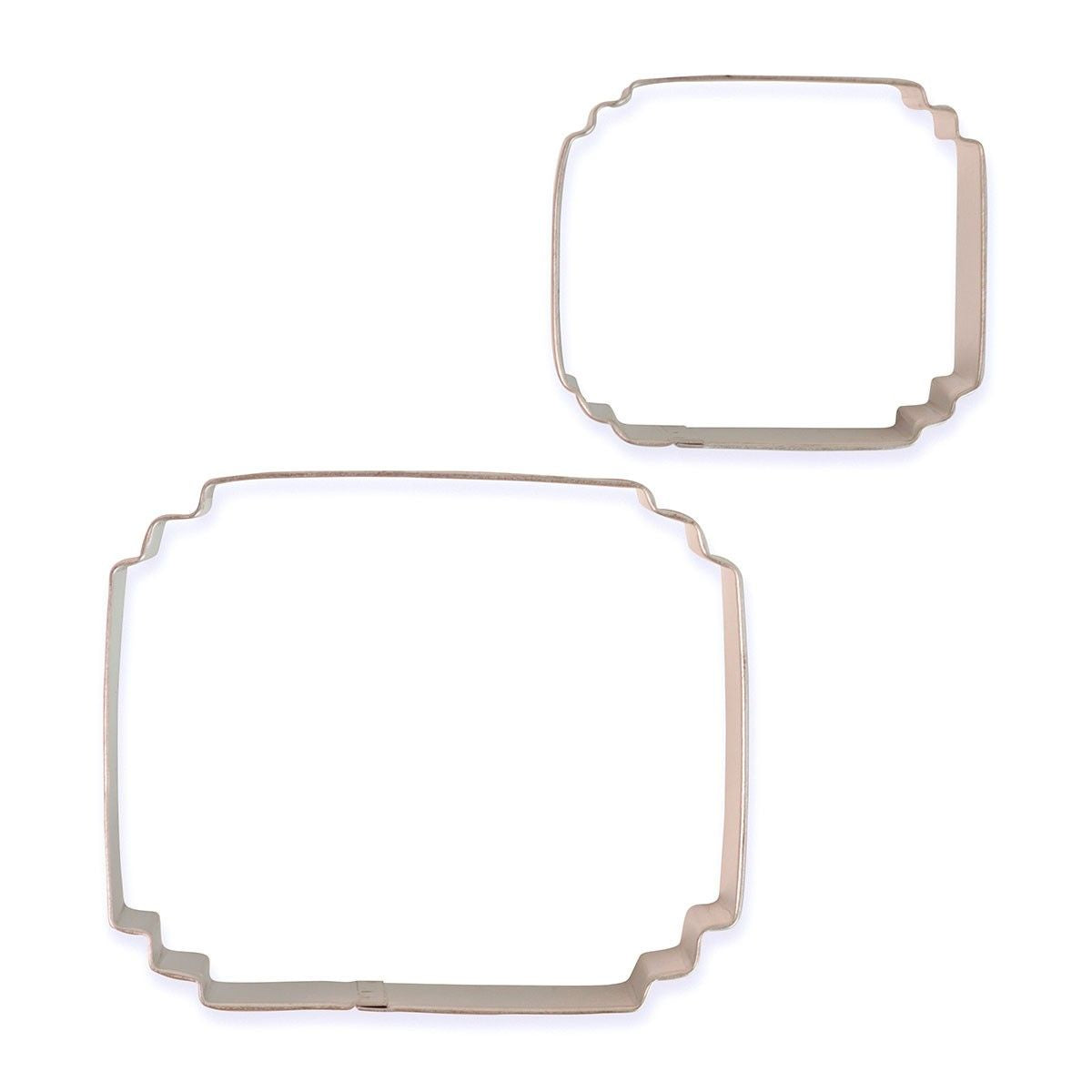 Rectangular Plaque Cookie Cutter - Set of 2