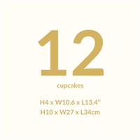 PME Crystal Clear Cupcake Box, 12 Count