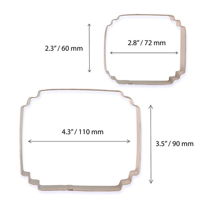 Rectangular Plaque Cookie Cutter - Set of 2