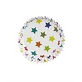 Multi-Colored Stars Foil Lined Baking Cups - 30 Cupcake Liners