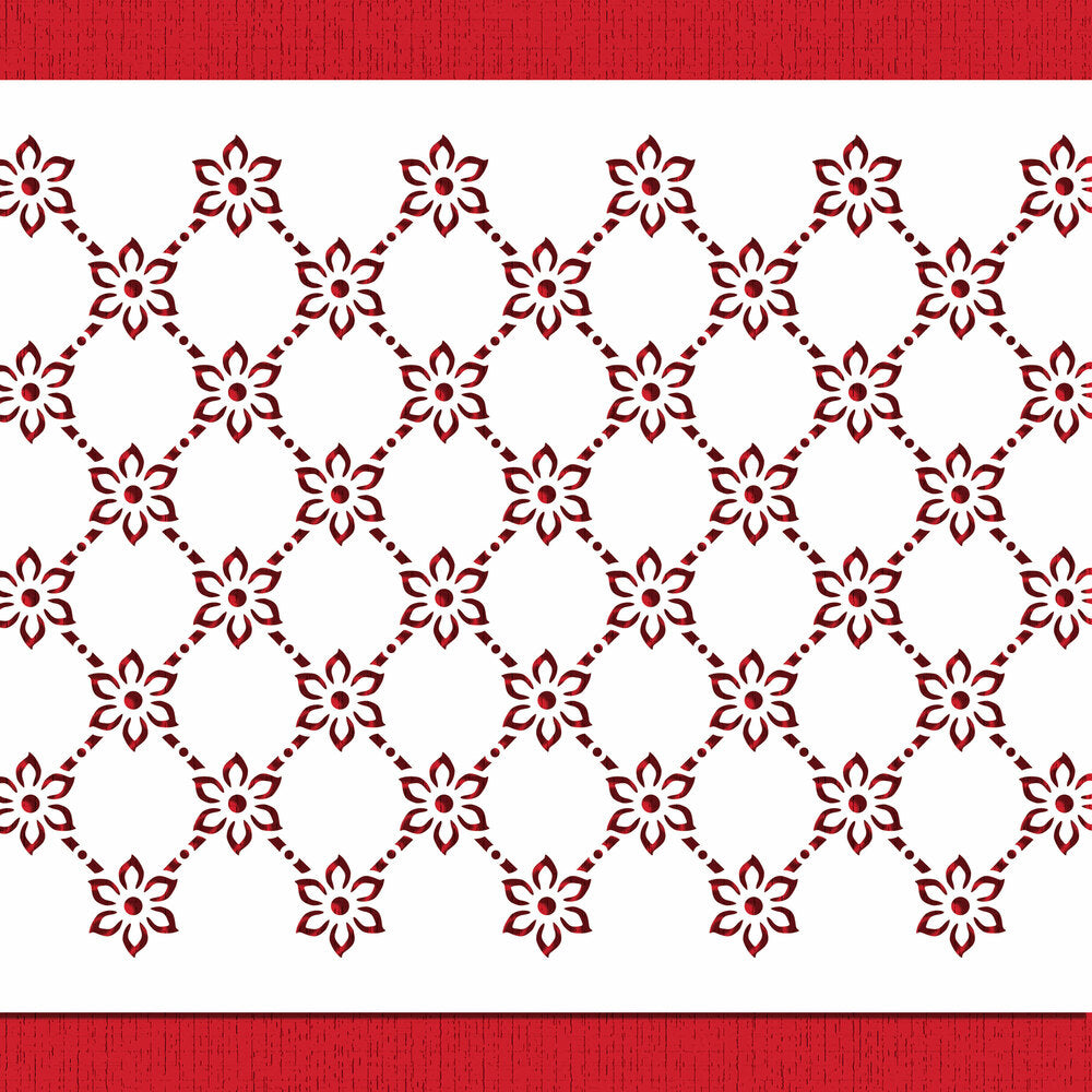 Princess Lace Cake Tier Side Stencil