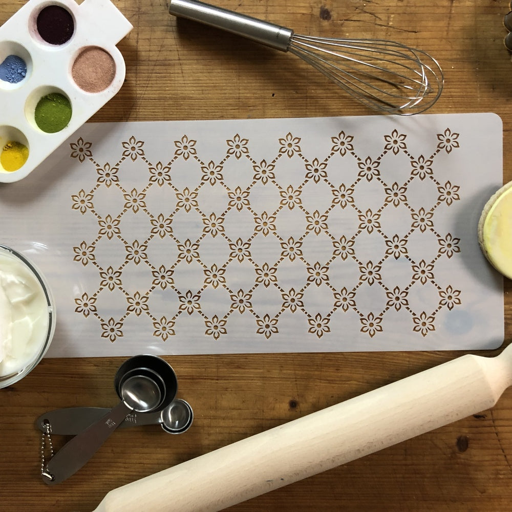 Princess Lace Cake Tier Side Stencil