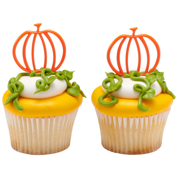 Pumpkin Cupcake Picks, 12 Picks Per Package