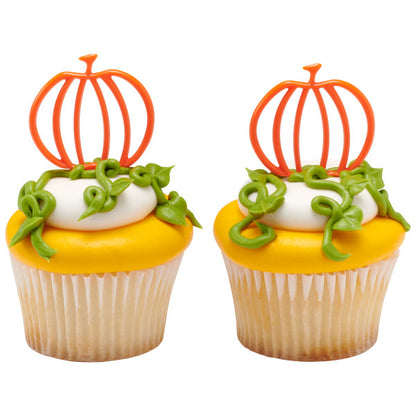 Pumpkin Cupcake Picks, 12 Picks Per Package