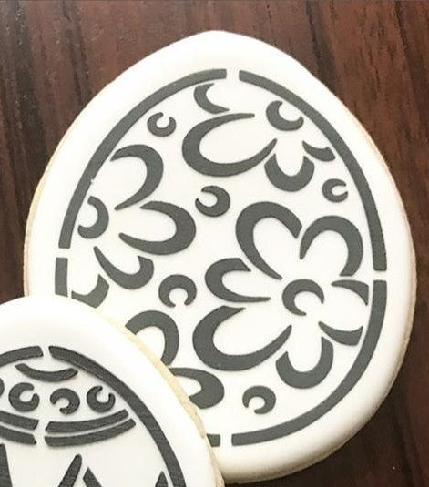 Easter Egg Flowers Stencil