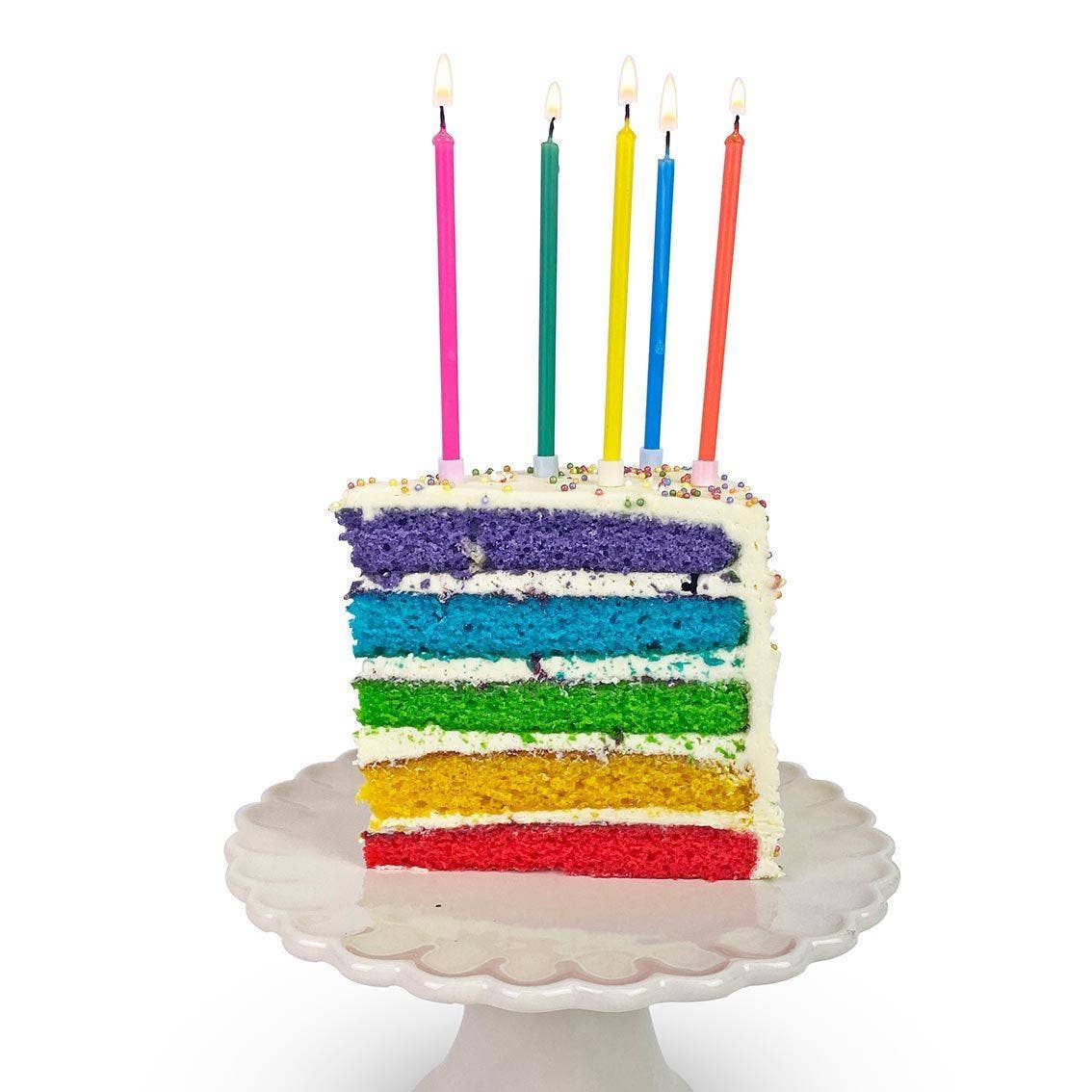 Bright Rainbow Birthday Candles