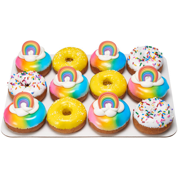 Rainbow Cupcake Rings - 6 Cupcake Rings