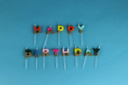 Rainbow Happy Birthday Candles