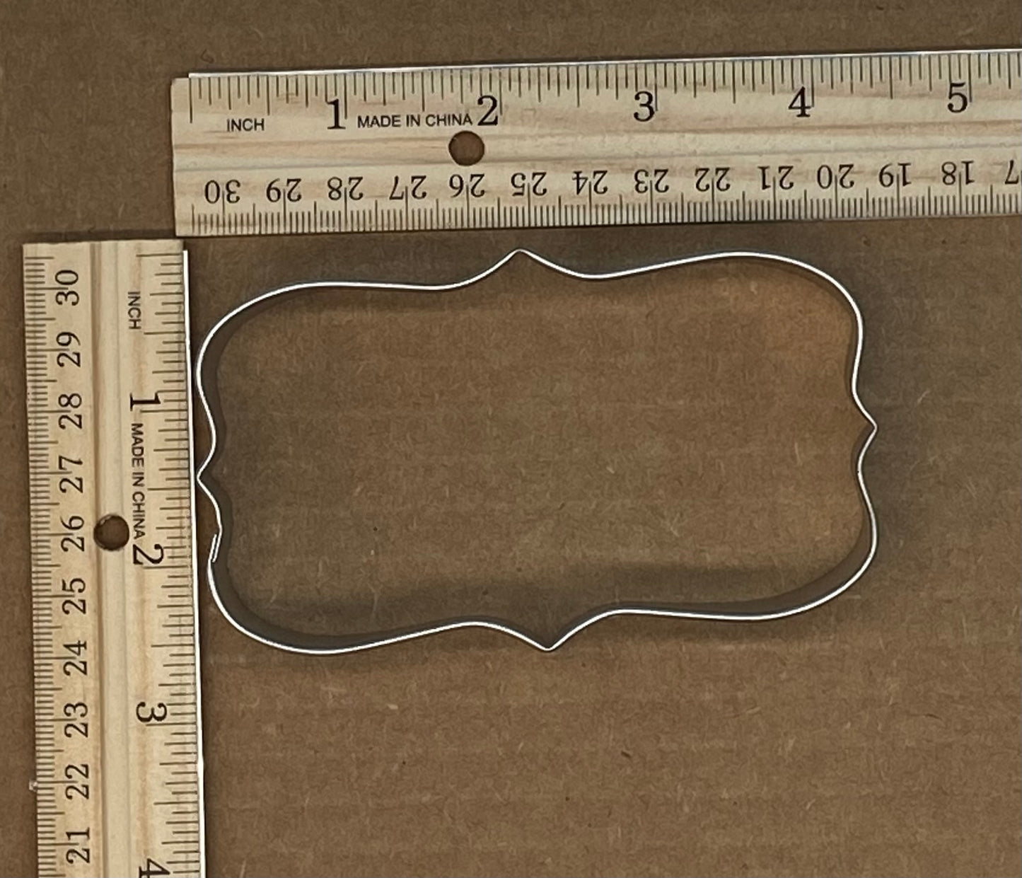 4.25 Inch Rectangle Plaque Cookie Cutter