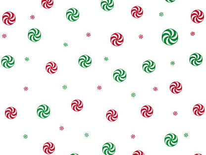 Red & Green Peppermints Cellophane Treat Bags - 4x2x9 - 10 Bags