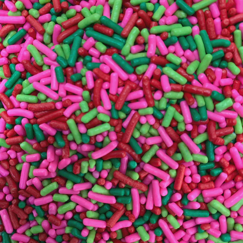 Red, Pink, Green & Lime Green Sprinkles / Jimmies