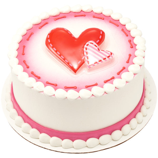 Red Cross My Heart Cake Topper Pop Top