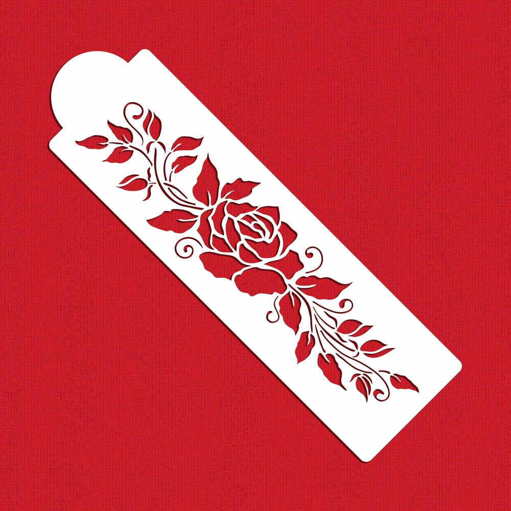 Rose Cake Side Stencil