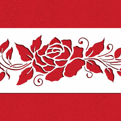 Rose Cake Side Stencil