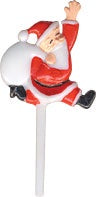 Santa With Santa Sack Cupcake Pick - 12 Cupcake Picks