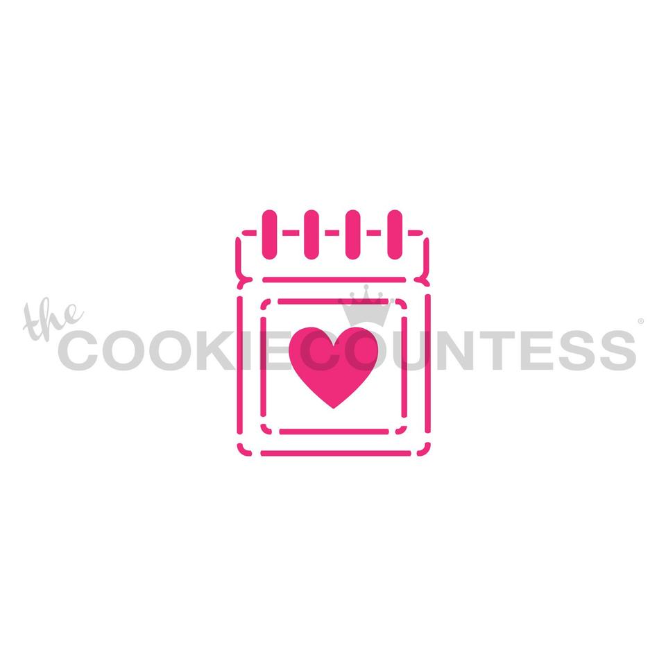Save the Date Icon Stencil