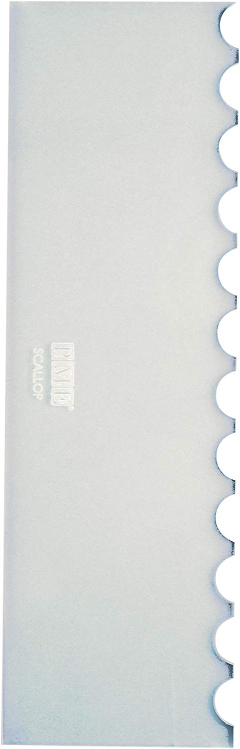 Tall Patterned Edge Side Scraper - Scallop