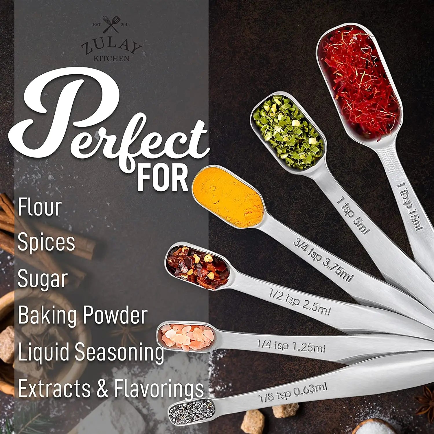 1 Set Stainless Steel Mini Measuring Spoon Rustproof Seasoning Spice Powder Scoop  Measurement Tool Kitchen Supplies