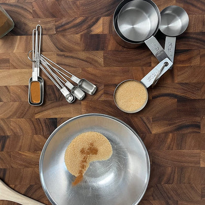 Stainless Steel Measuring Cups and Spoons