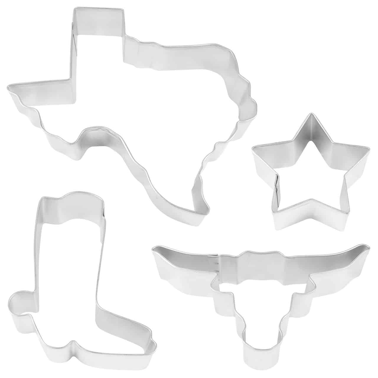 4 Piece Texas Cookie Cutter Set