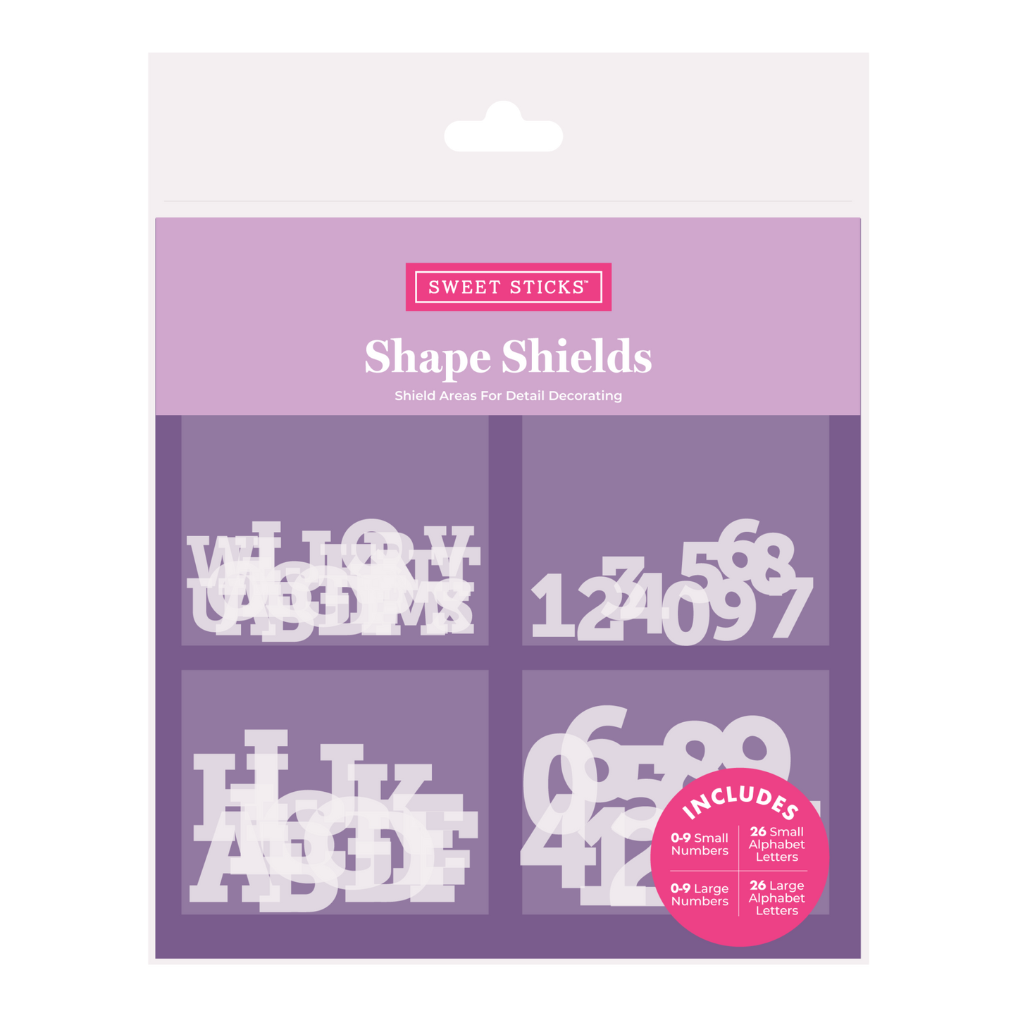 Sweet Sticks Shape Shields Letters and Numbers