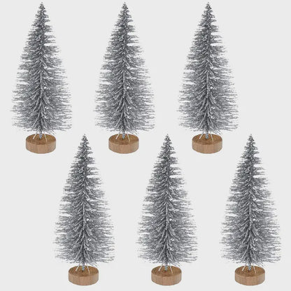 Silver Snow Tipped Christmas Tree - 2.75 Inches