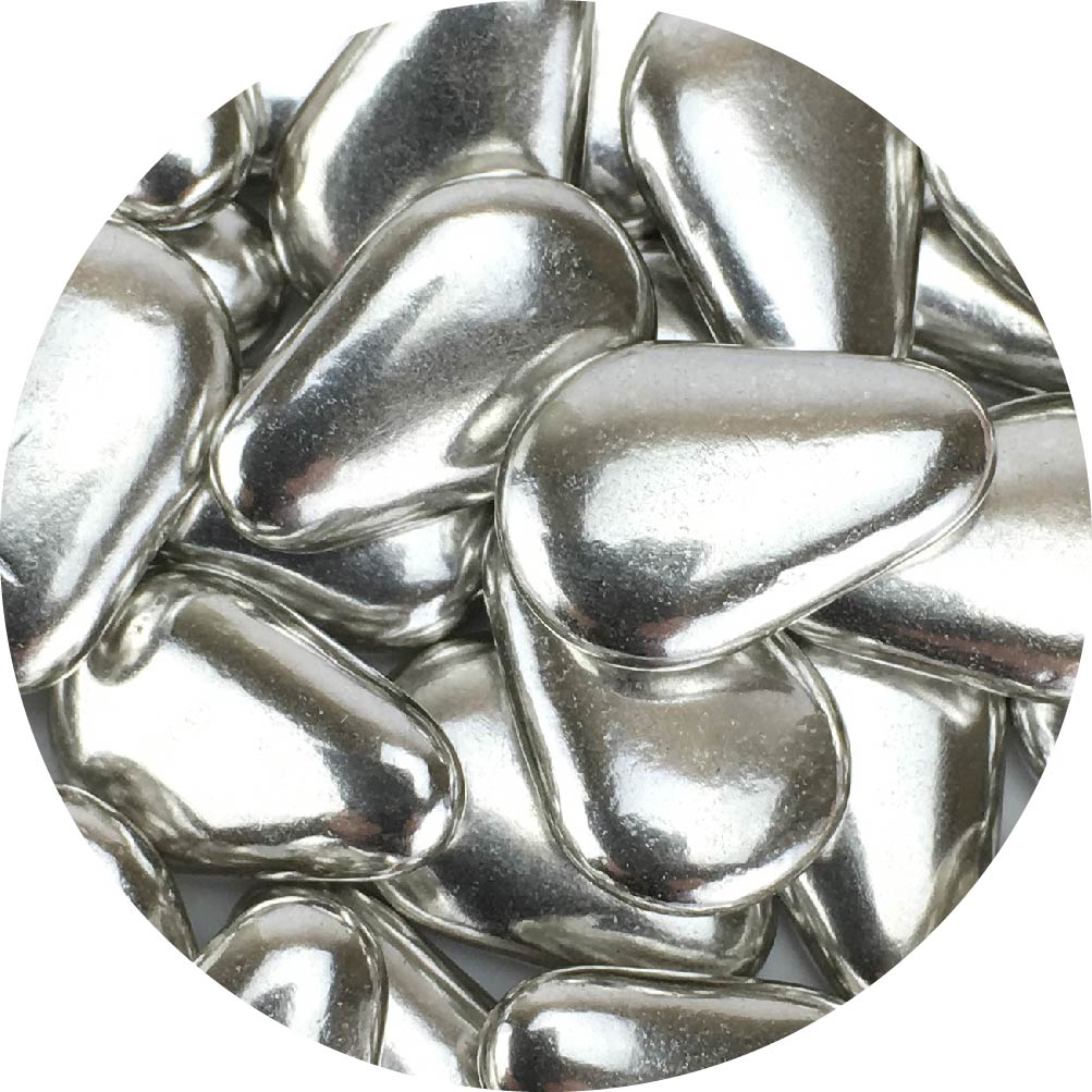 Celebakes Silver, Almond-Shaped Dragees