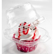 Single Cupcake, Standard Size Plastic Container