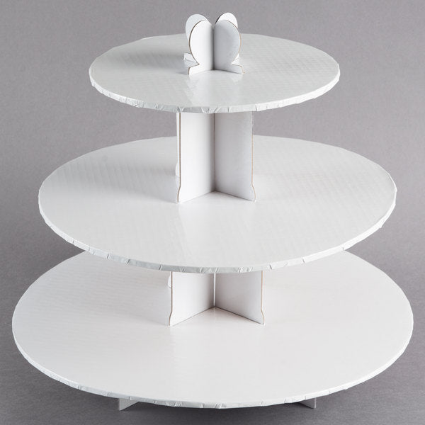 3 Tier, White Cupcake Stand