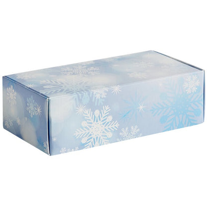 Light Blue Snowflakes Candy Box, 1/2 lb, 1 Piece Folding Box