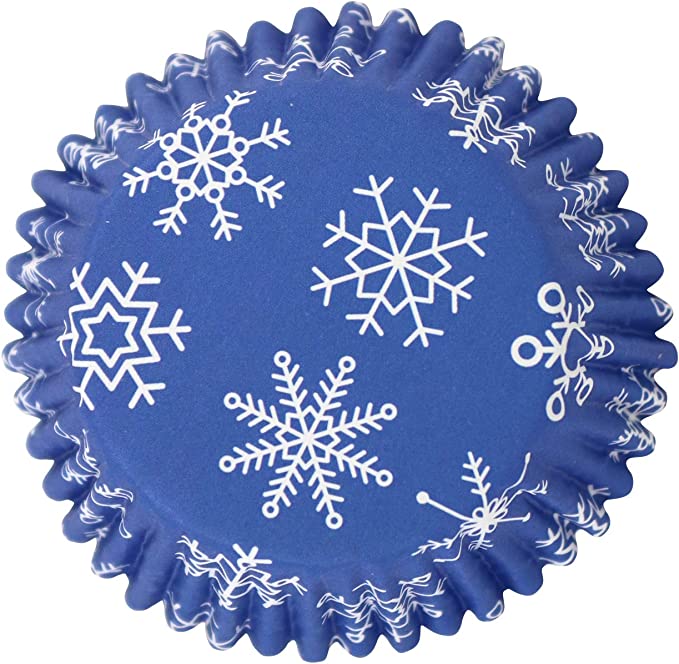Snowflake Foil Lined Cupcake Cases - 30 Cupcake Liners