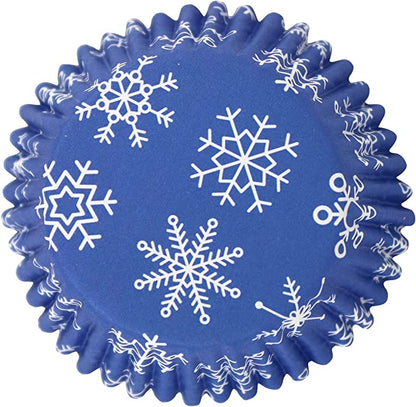 Snowflake Foil Lined Cupcake Cases - 30 Cupcake Liners