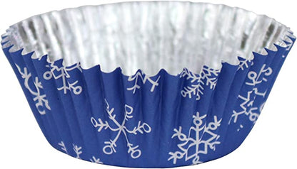 Snowflake Foil Lined Cupcake Cases - 30 Cupcake Liners