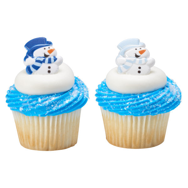 Smiling Snowman Cupcake Rings