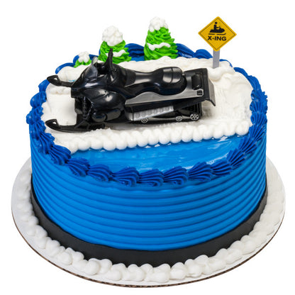 Powder Power Snowmobile Cake Topper