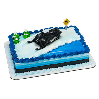 Powder Power Snowmobile Cake Topper