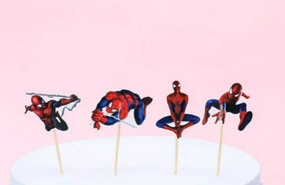 Spiderman Cupcake Picks - 12 Per Package
