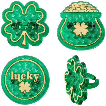 Three's A Charm St. Patricks' Day Cupcake Rings - 12 Rings