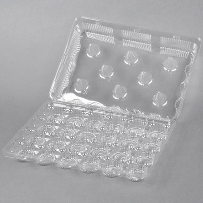 24 Count, Standard Size  Plastic Cupcake Container (Clamshell)