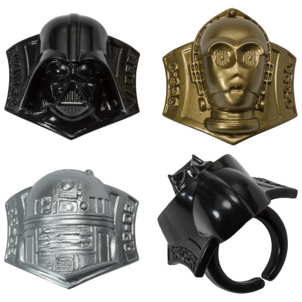 Star Wars-Darth Vader-C3PO-R2D2 Cupcake Rings - 12 Rings – Frans