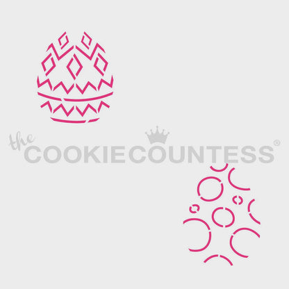 Mini Egg Dots and Diamonds Stencil