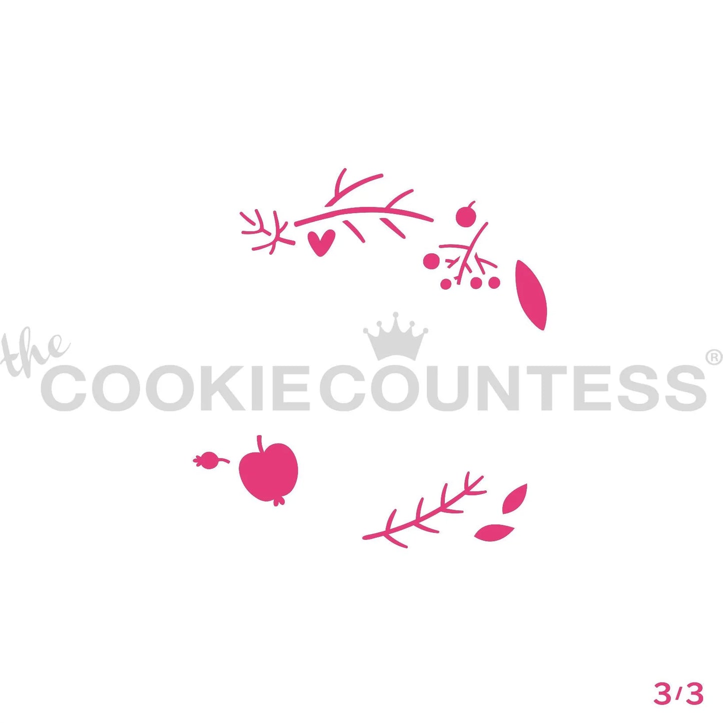 3 Piece Autumn Wreath Stencil Set