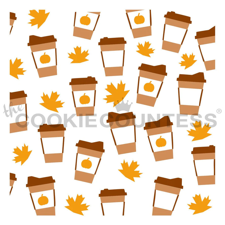 3 Piece Latte Cup Stencil Set