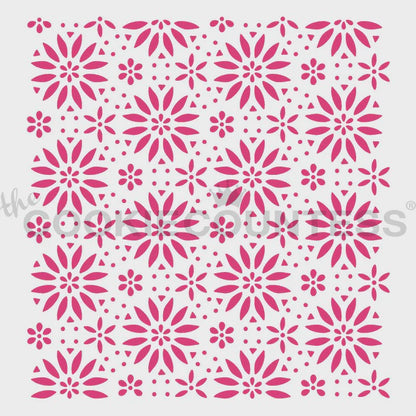 Winter Sky / Poinsettia Background Stencil