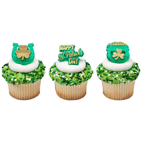 Pot O Gold Cupcake Rings, 12 Per Package