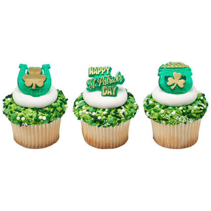 Pot O Gold Cupcake Rings, 12 Per Package