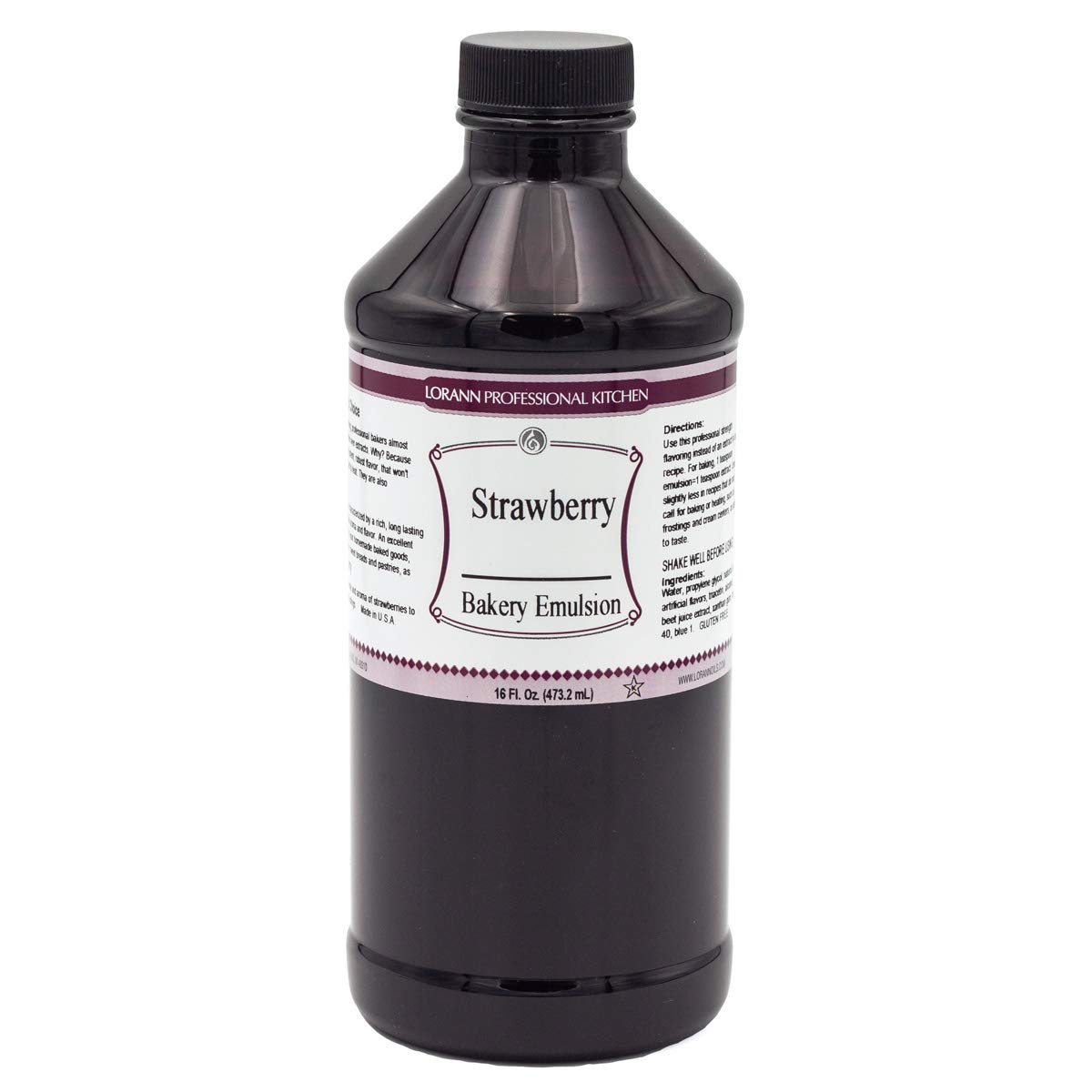picture of 16 ounce bottle of strawberry bakery emulsion