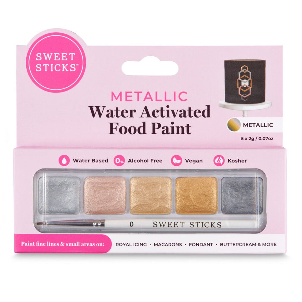 Metallic Pack, Sweet Sticks Water Activated Food Paint