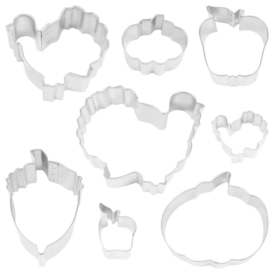 8 Piece Thanksgiving Cookie Cutter Set