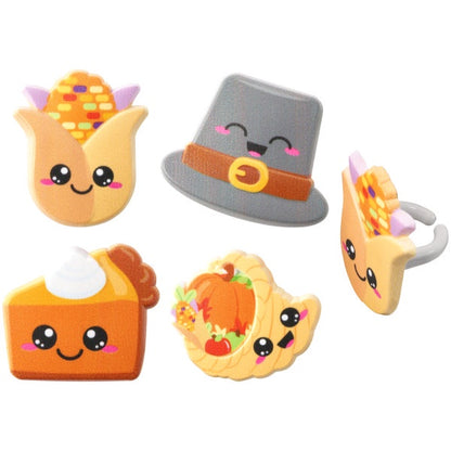 Thanksgiving Cuties Cupcake Rings - 12 Cupcake/Cake Rings